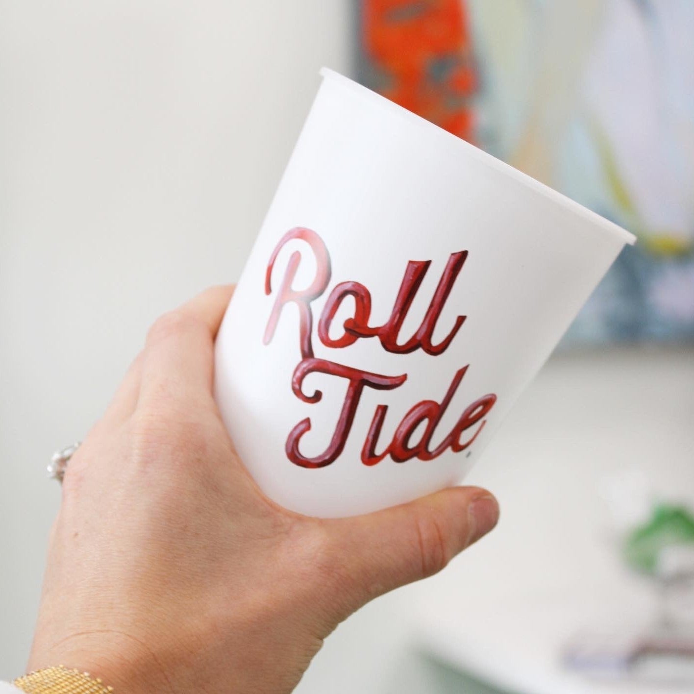 alabama roll tide plastic cups, alabama tailgate cups