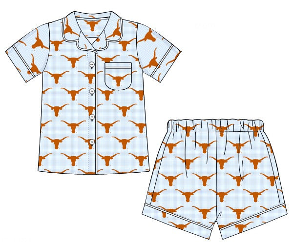 Blue Texas Longhorns Shorty Pajama