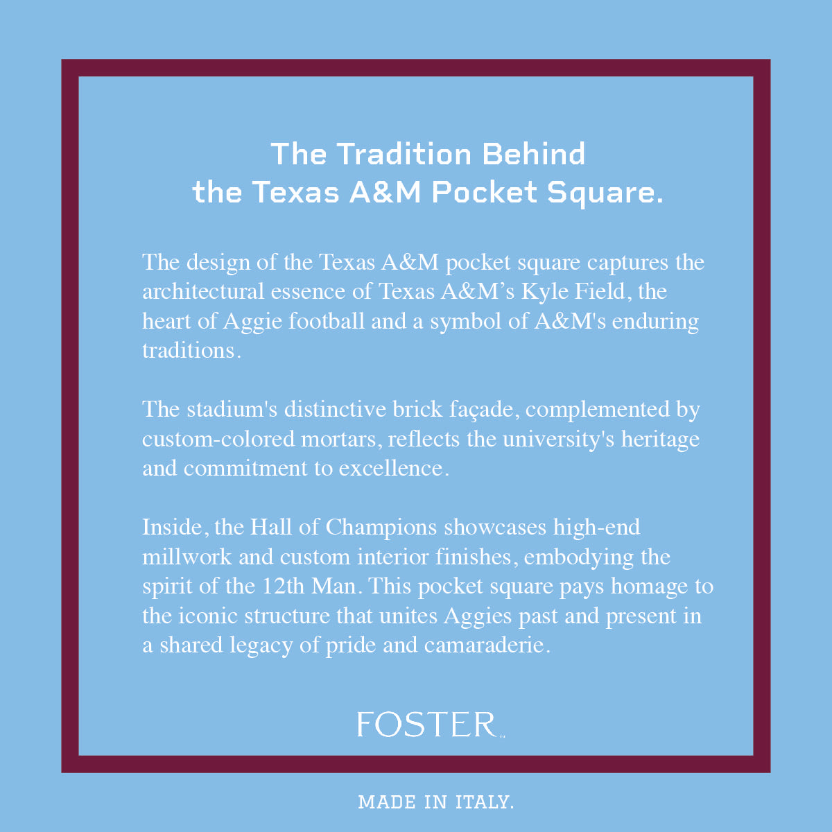 Texas A&M Men's Silk Pocket Square