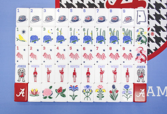 The Roll Tide Line Mahjong Tiles