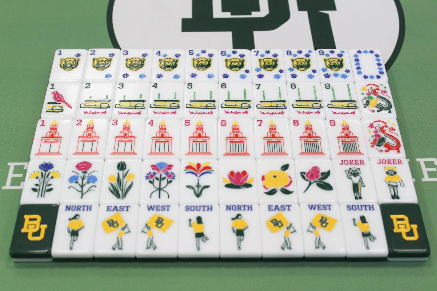 The Sic 'Em Line Mahjong Tiles