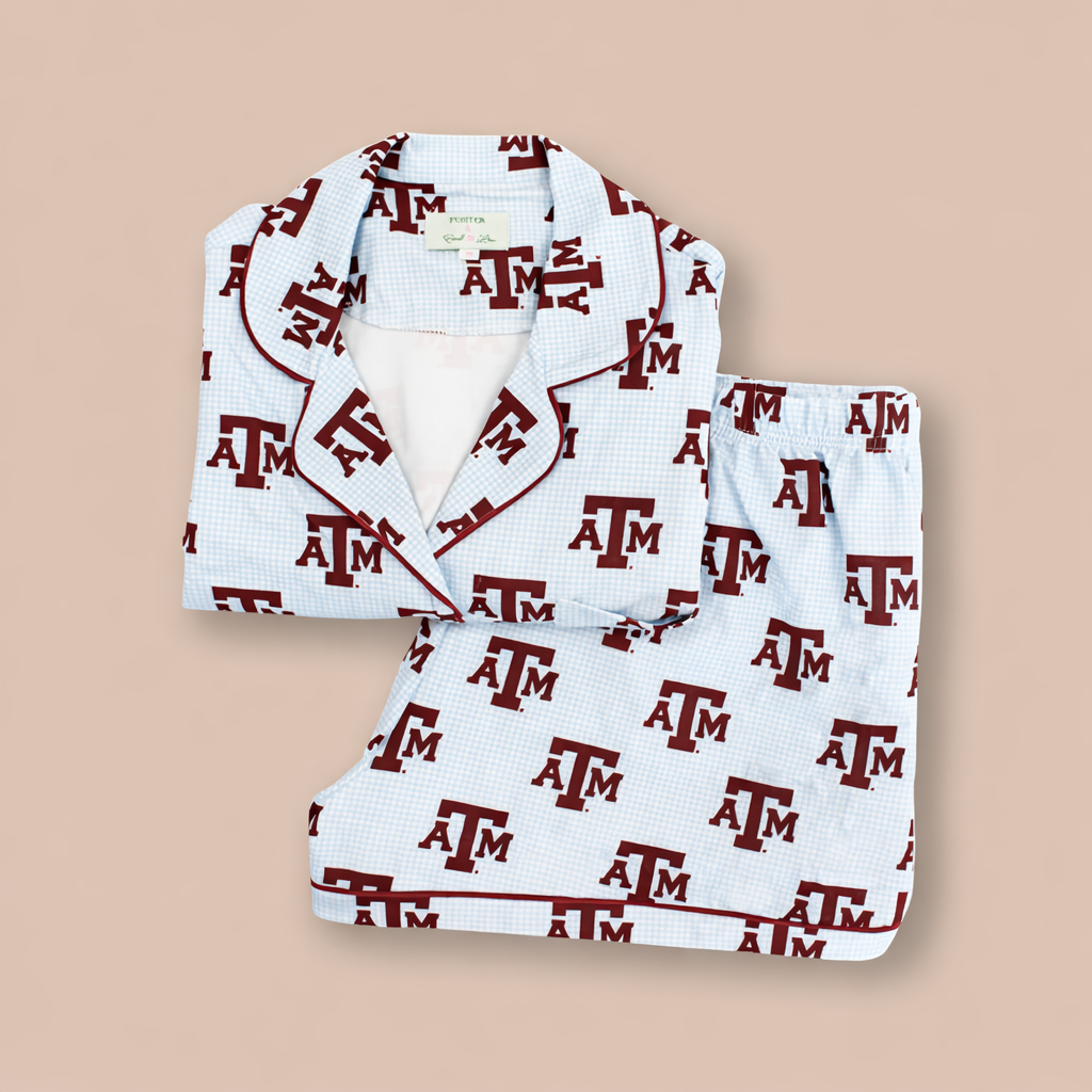 Texas A&M Shorty Pajama Blue