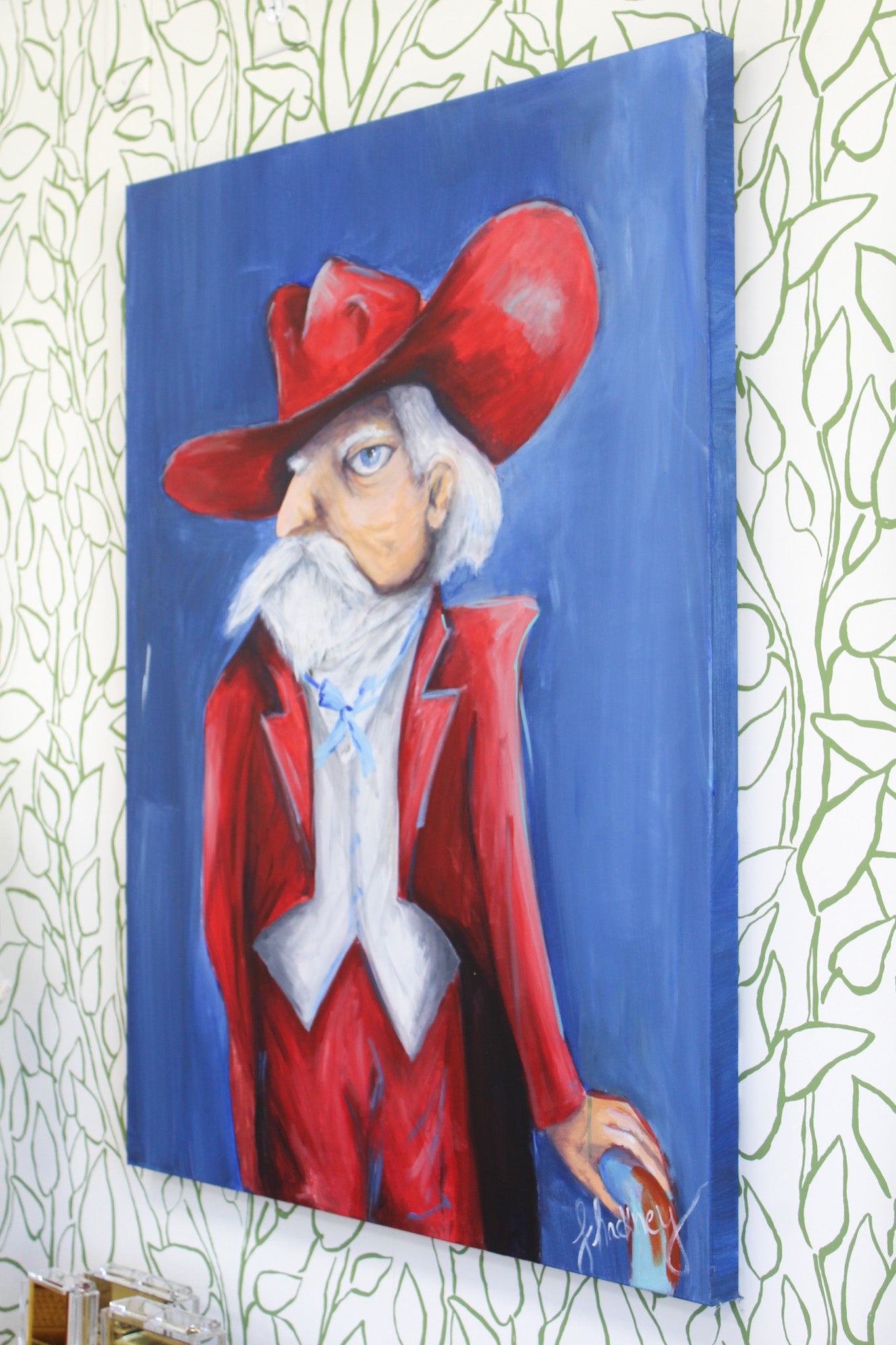 Ole Miss Colonel Reb Painting by Frances Hackney Art