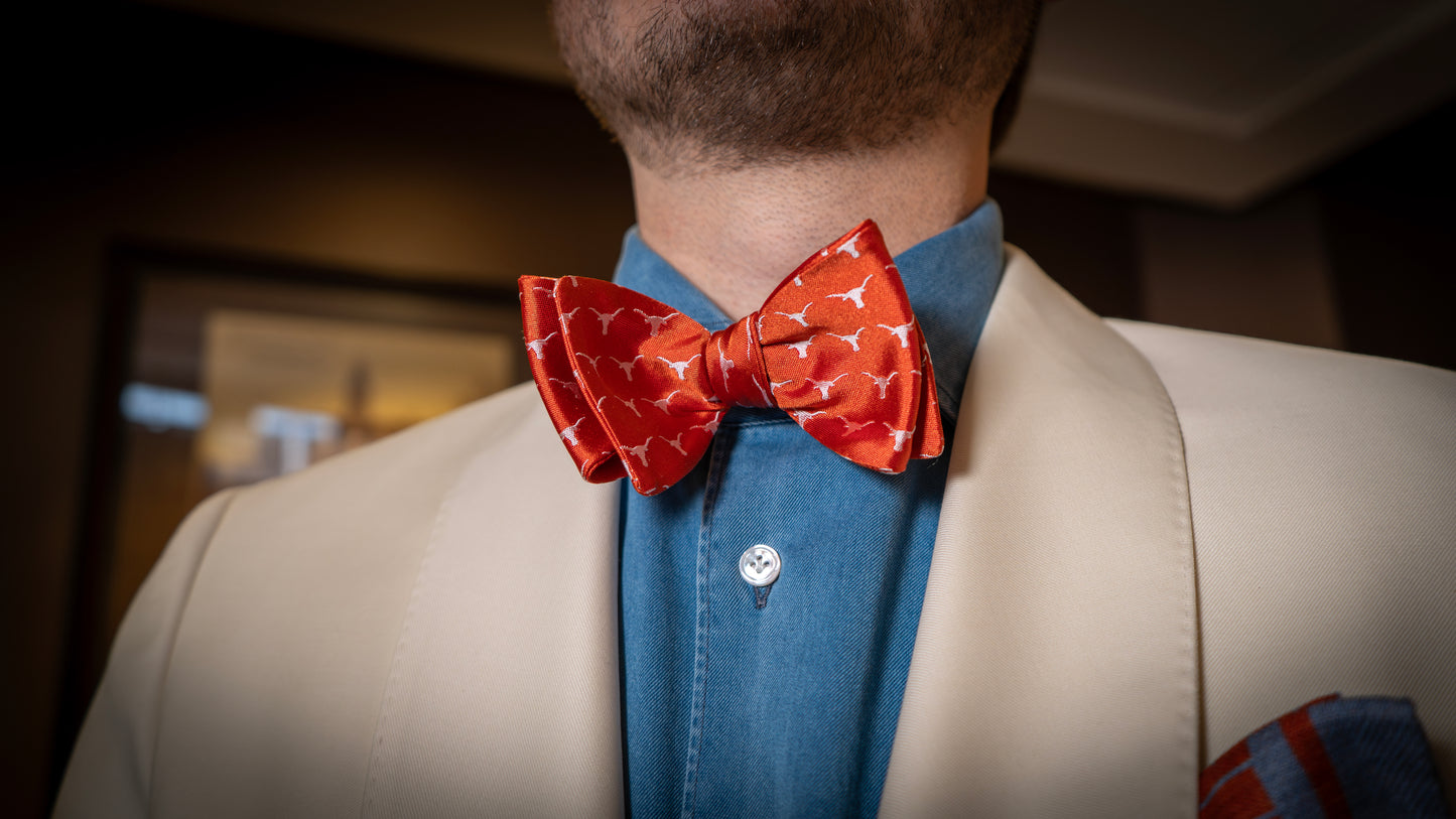 UT Longhorn Men's Silk Bow Tie