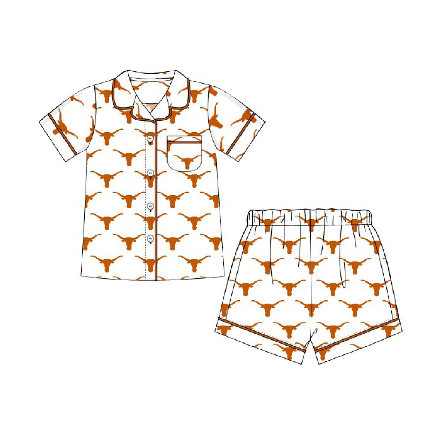 Texas Longhorns Shorty Pajama