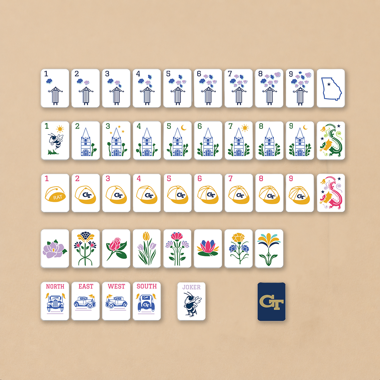 Georgia Tech® Mahjong Tiles