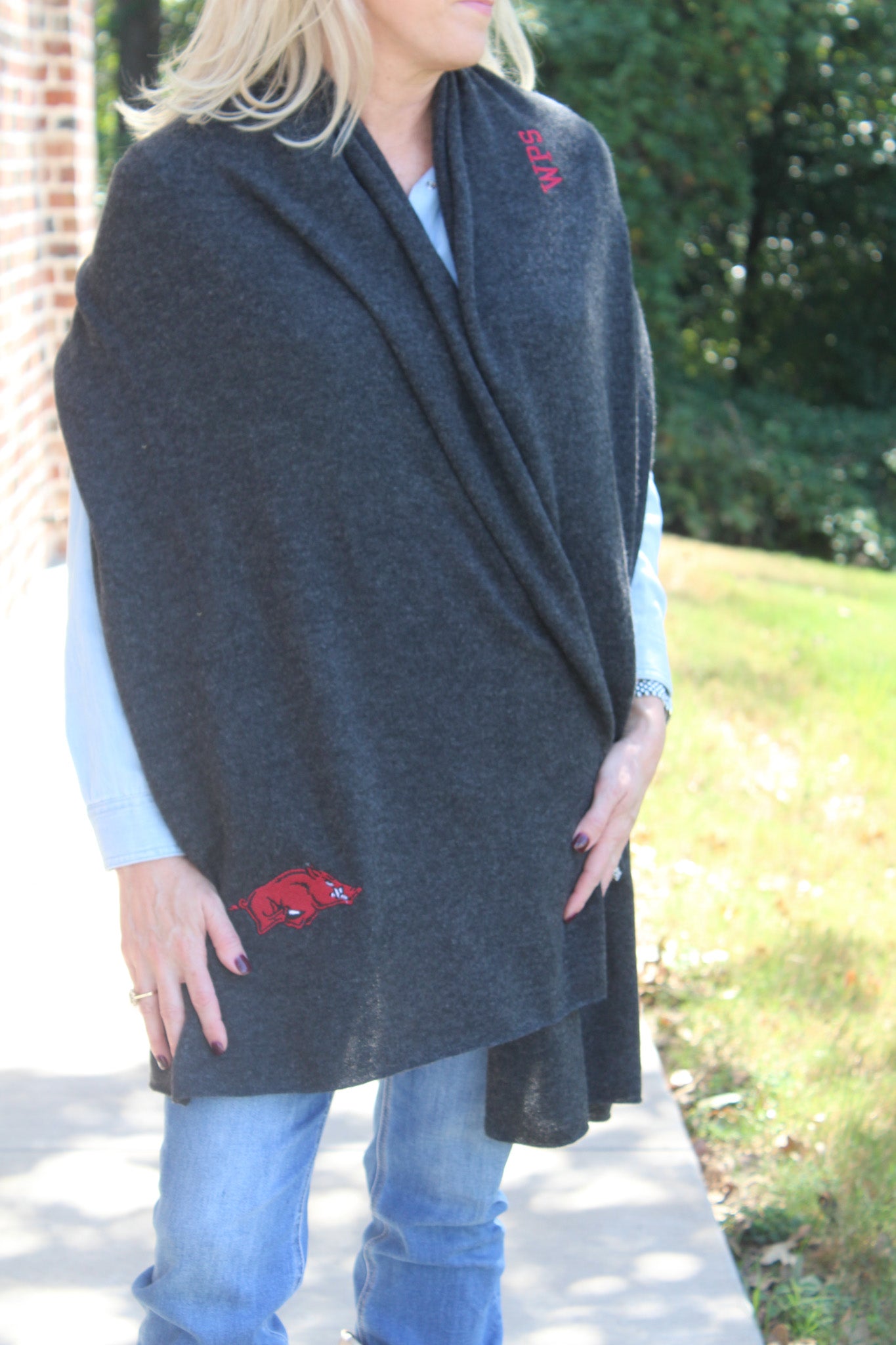 Arkansas Razorbacks Cashmere Travel Wrap