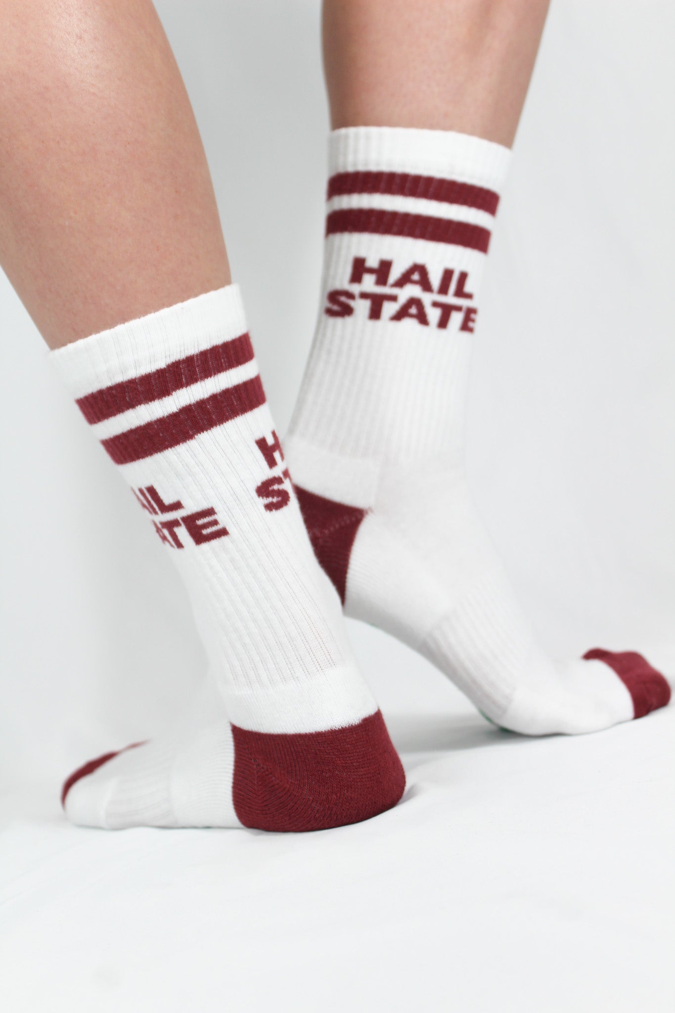 MS State Hail State Collegiate Retro Crew Socks