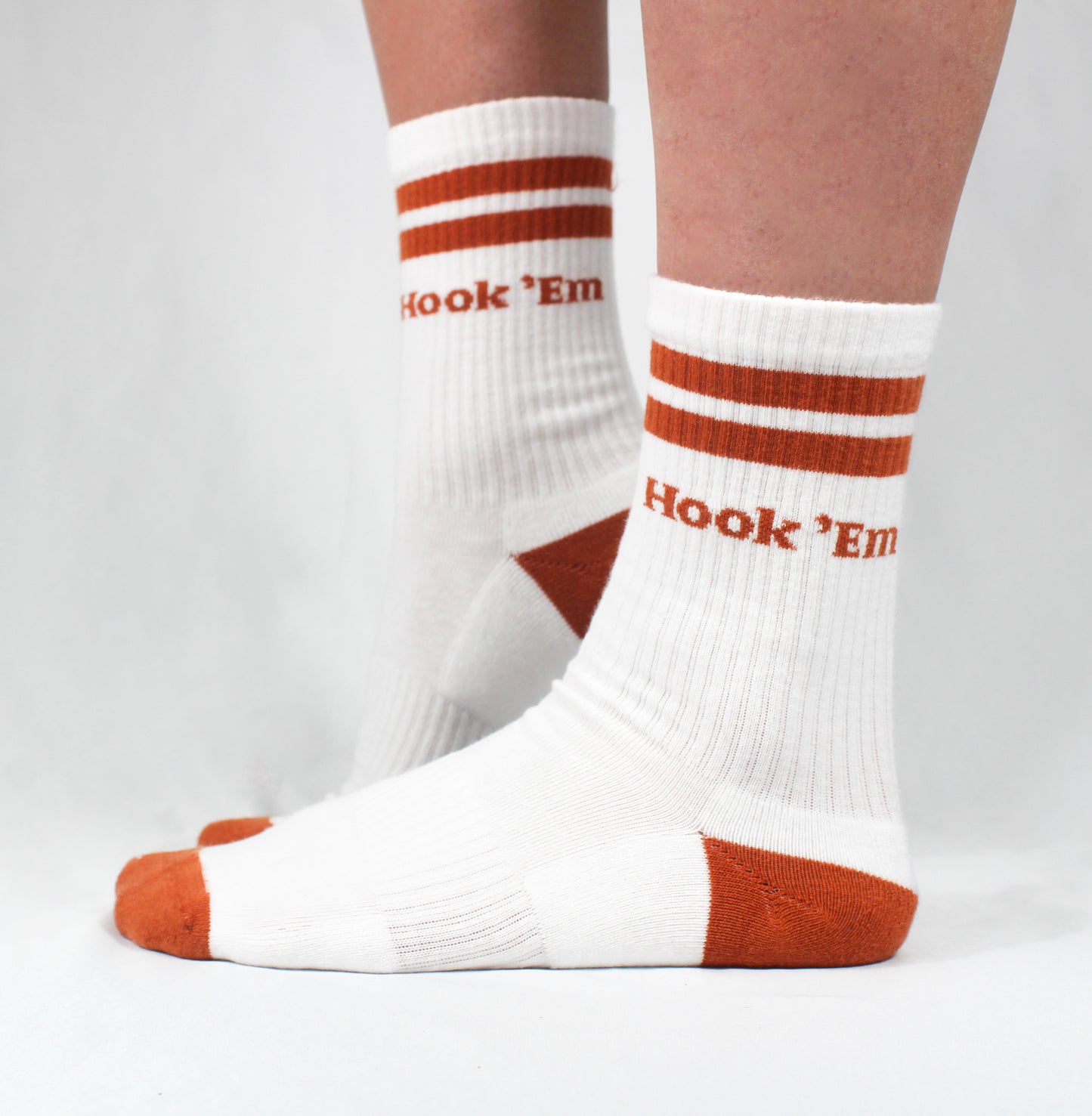 Hook 'Em Collegiate Retro Crew Socks