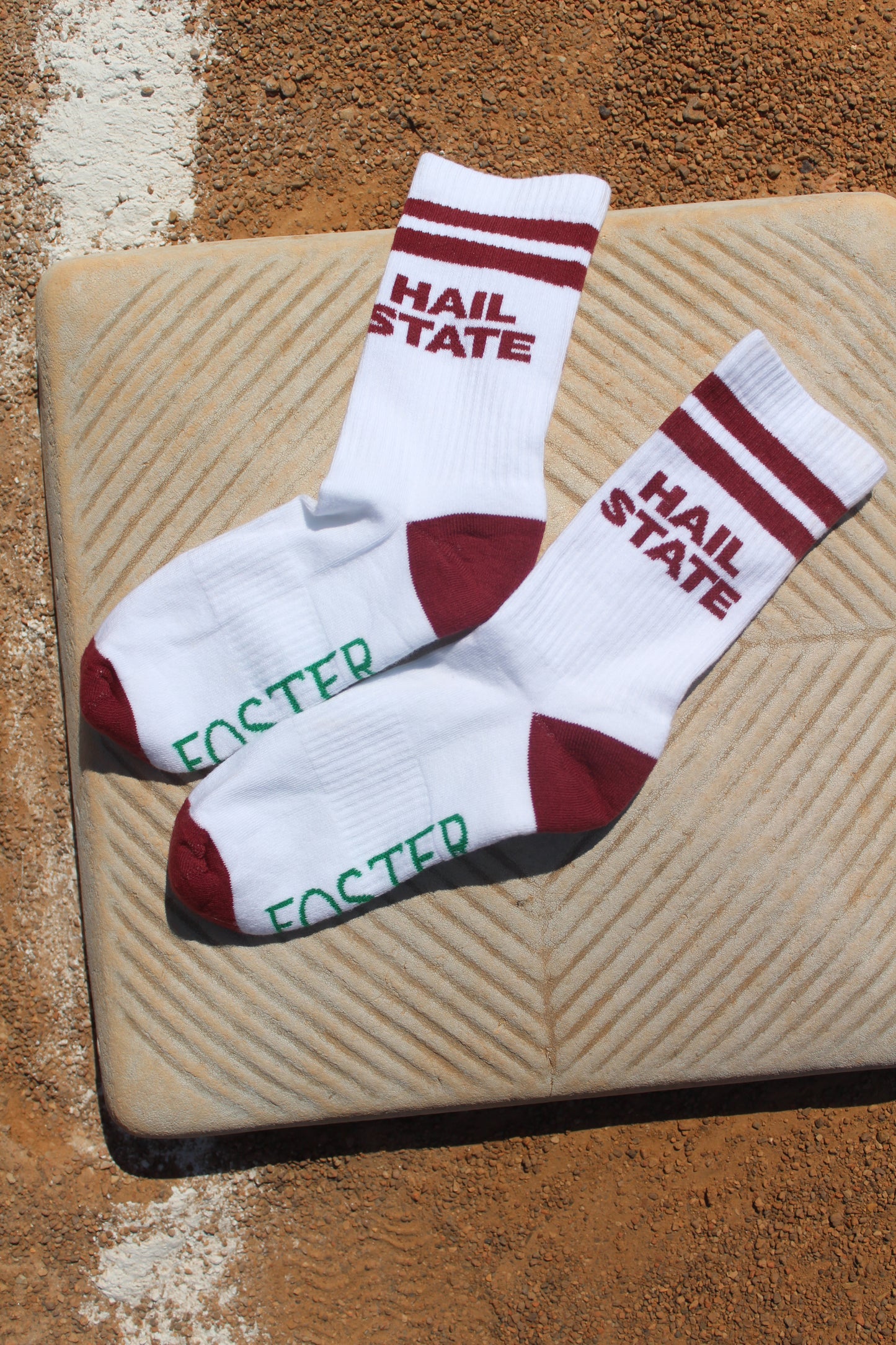 MS State Hail State Collegiate Retro Crew Socks