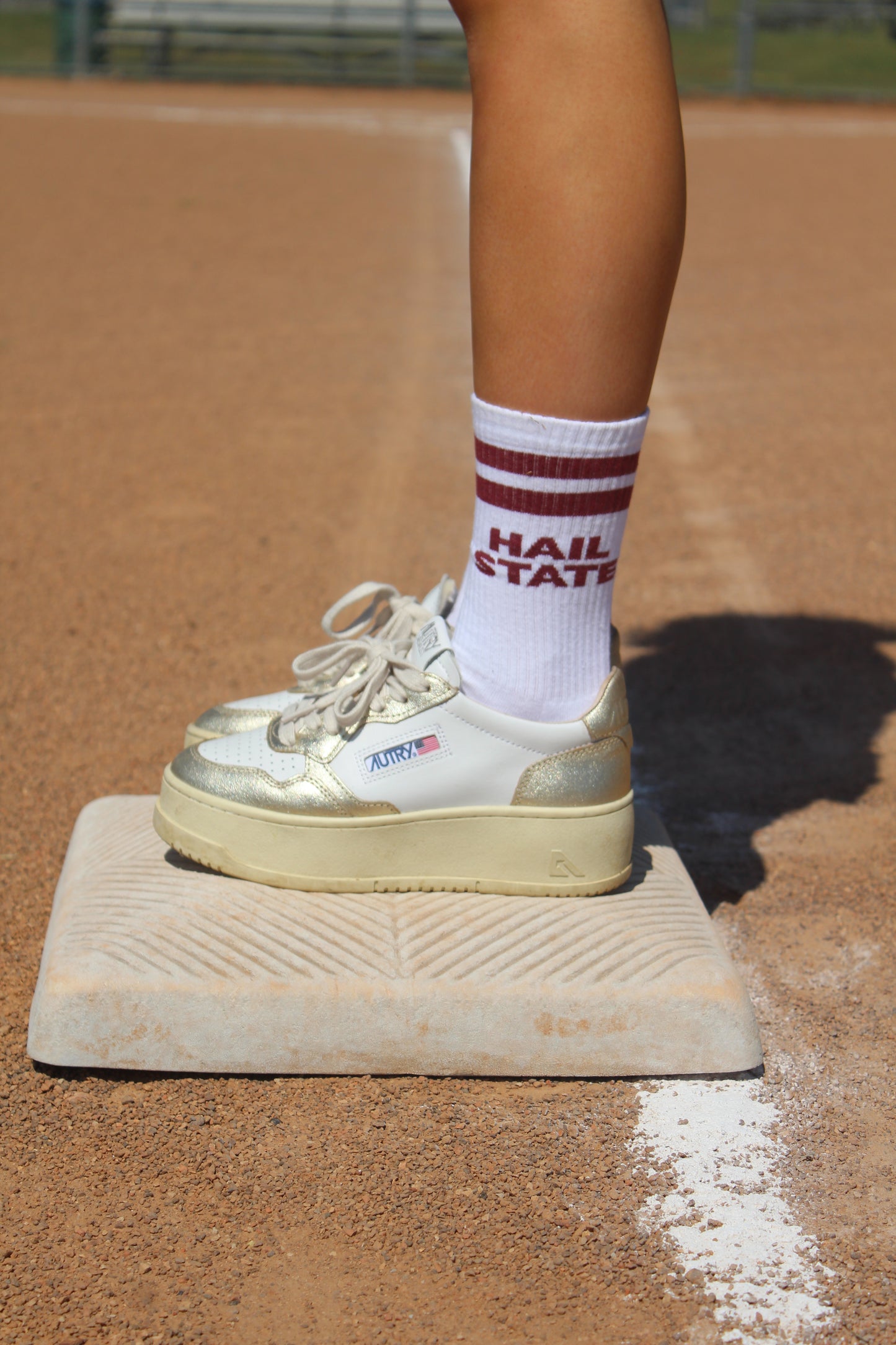 MS State Hail State Collegiate Retro Crew Socks