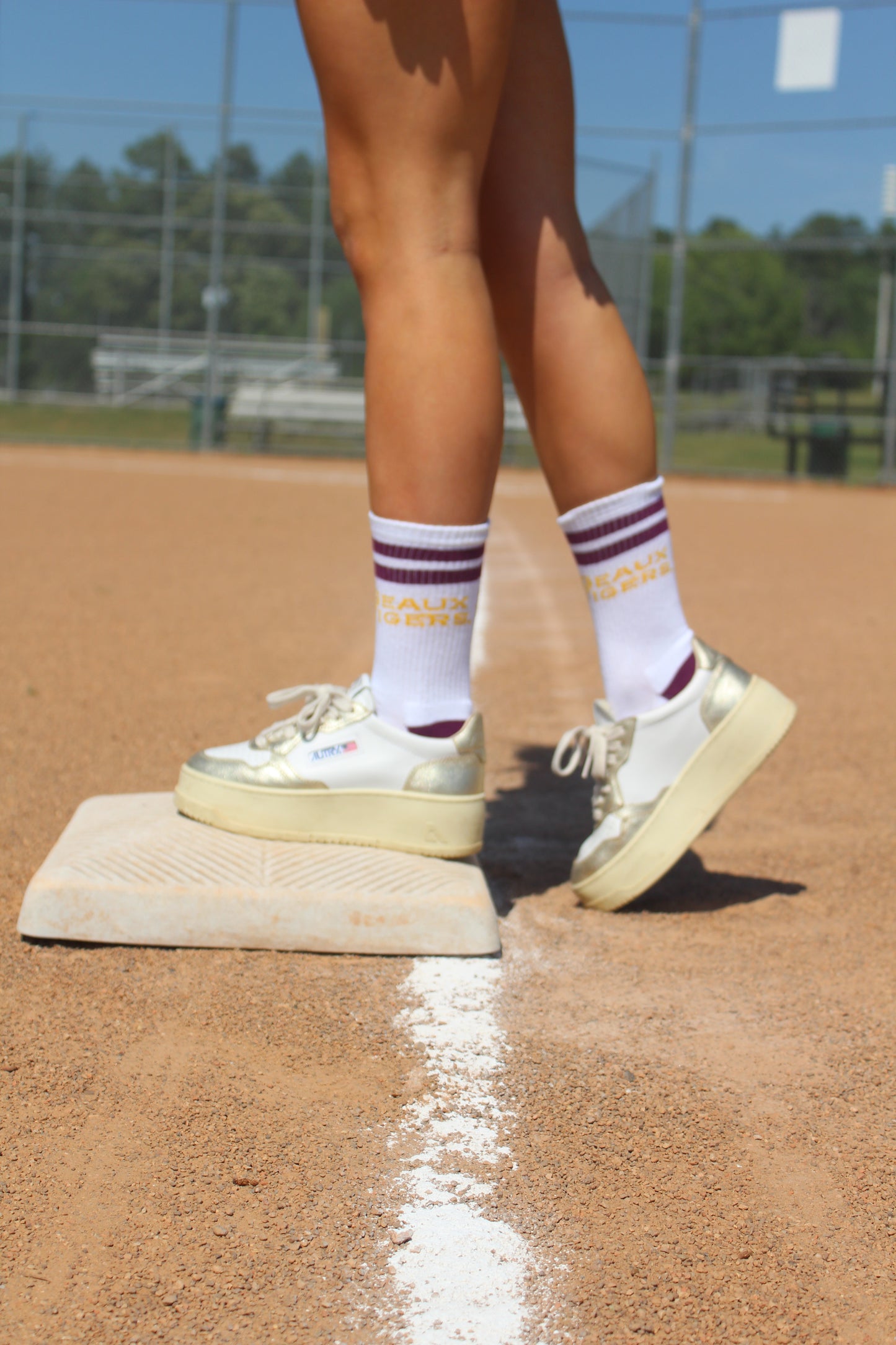 LSU Collegiate Retro Crew Socks