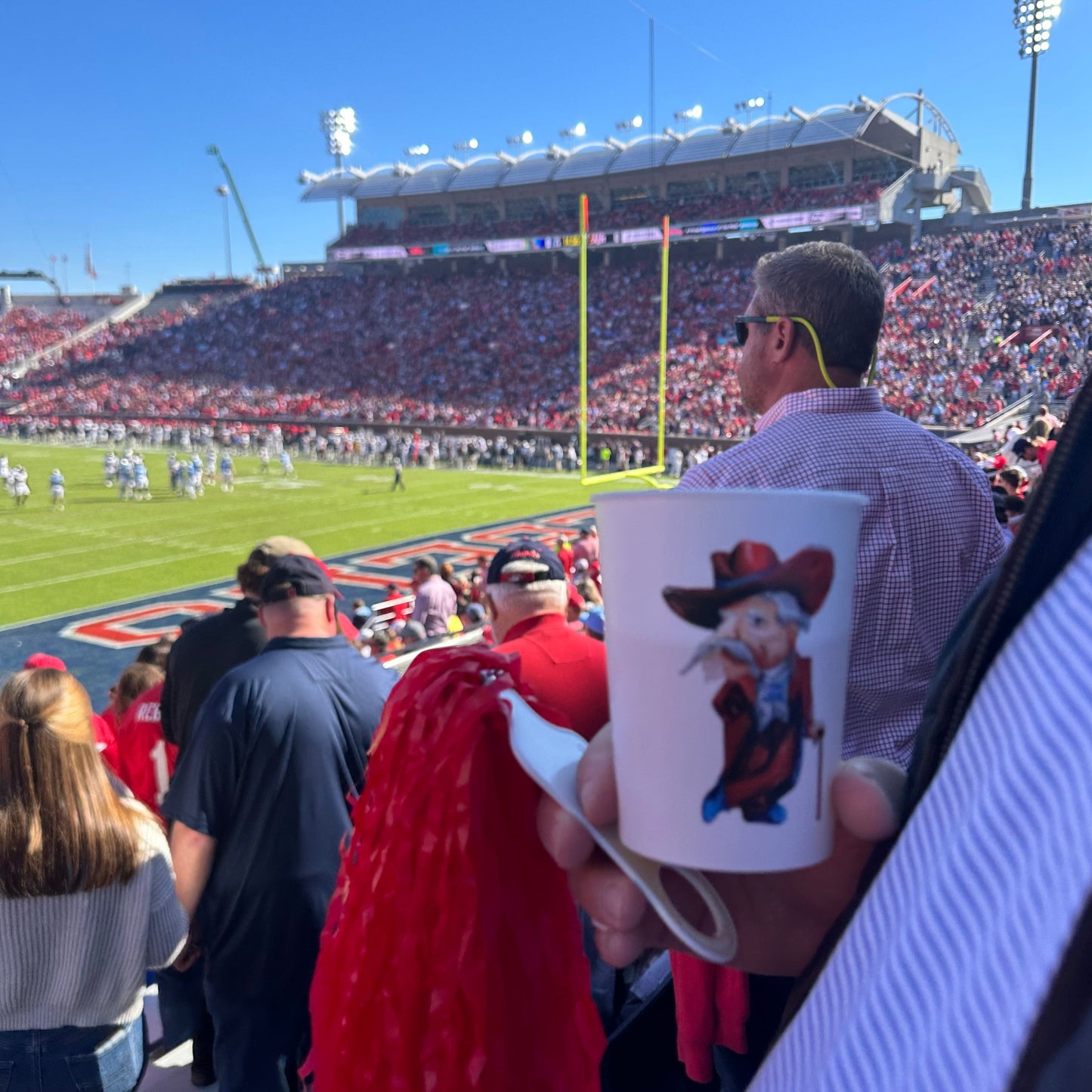 Ole Miss colonel reb reusable cup set