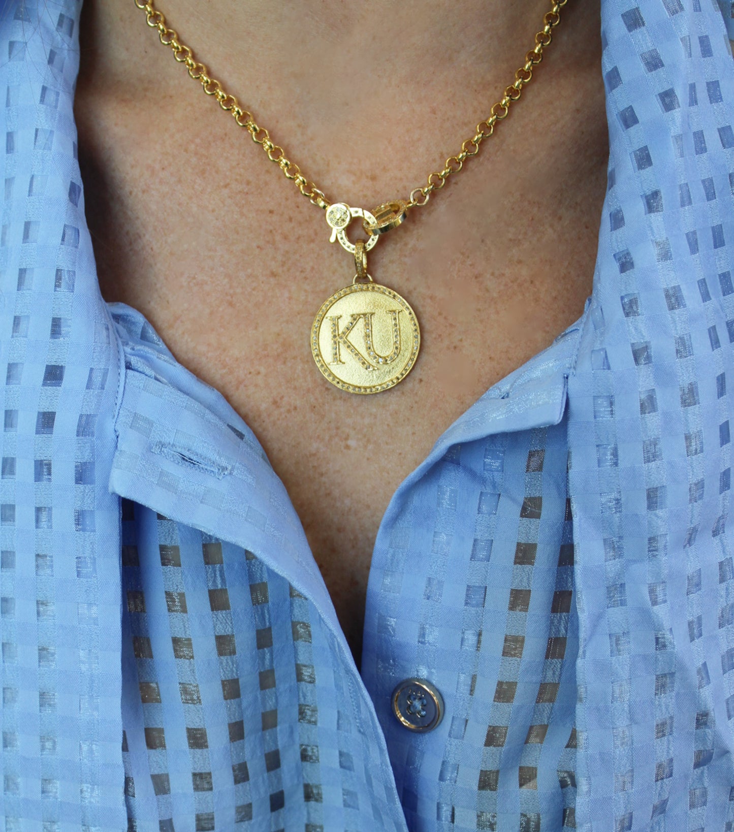 University of Kansas Diamond Pendant
