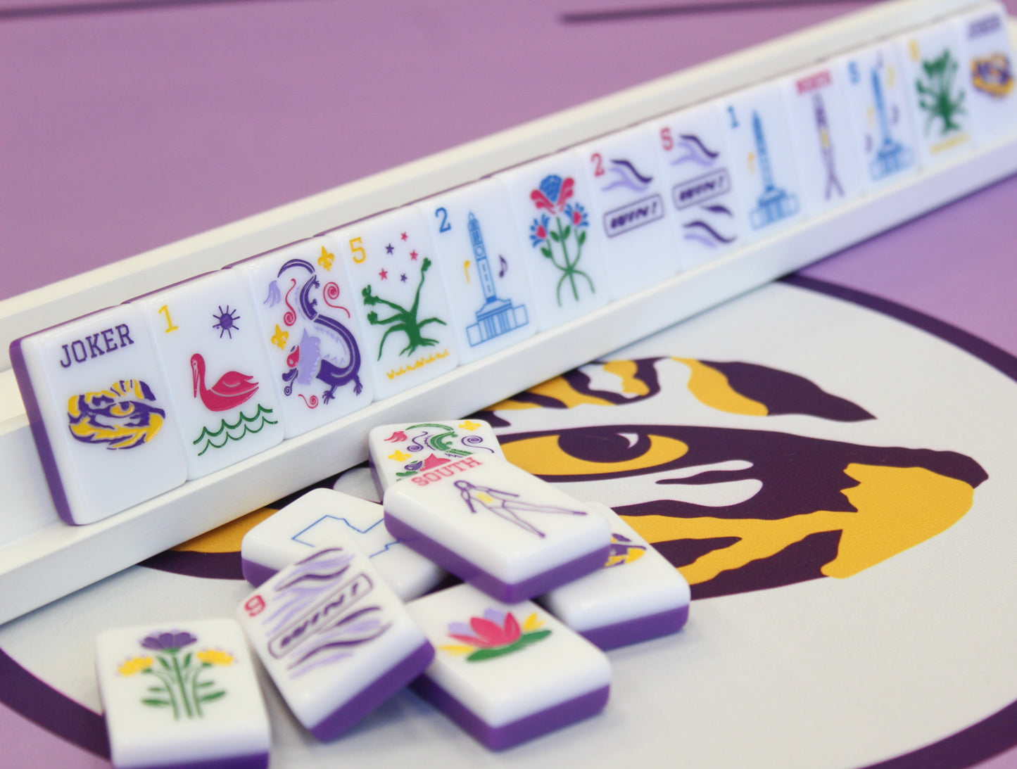 The Geaux Tigers Line Mahjong Tiles