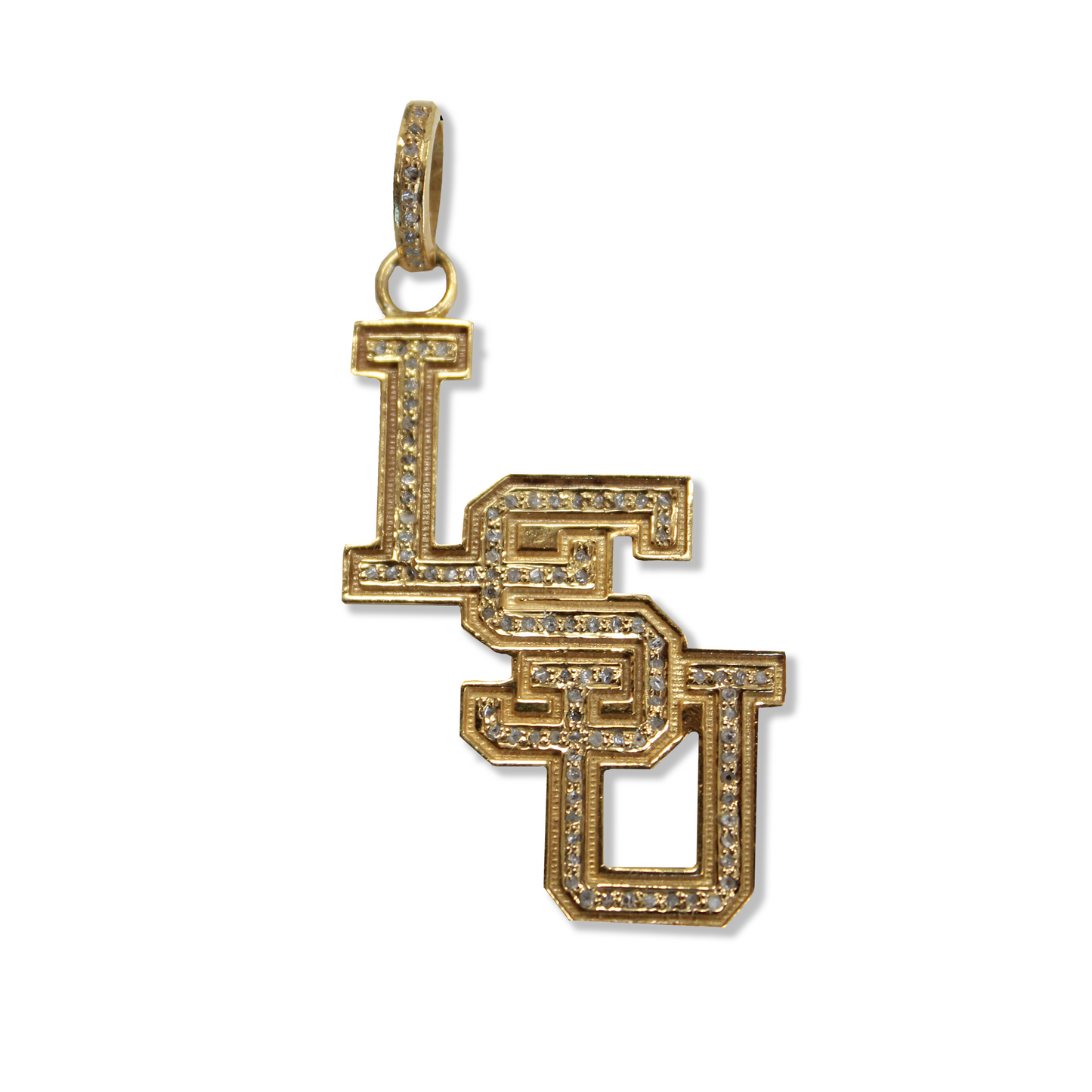 LSU Diamond Pendant