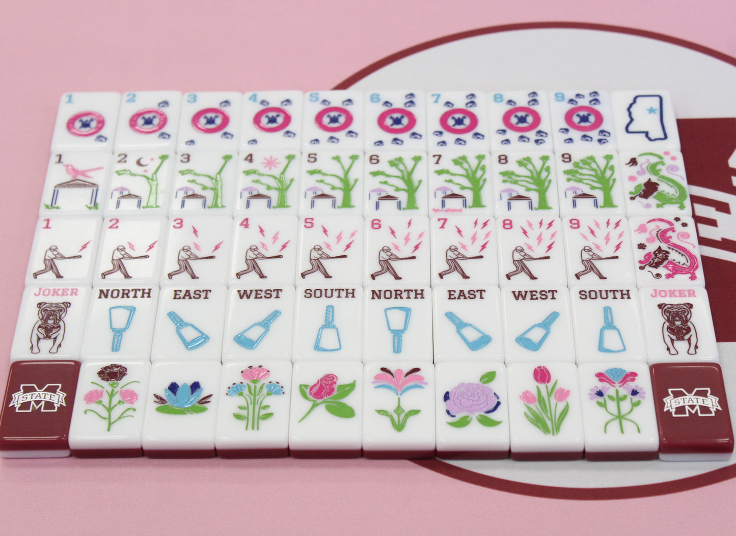 The Hail State Line Mahjong Tiles