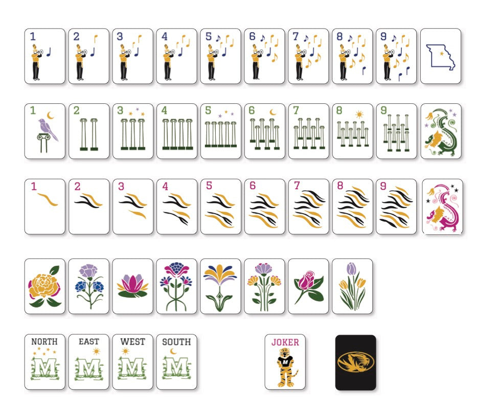 Mizzou Mahjong Tiles