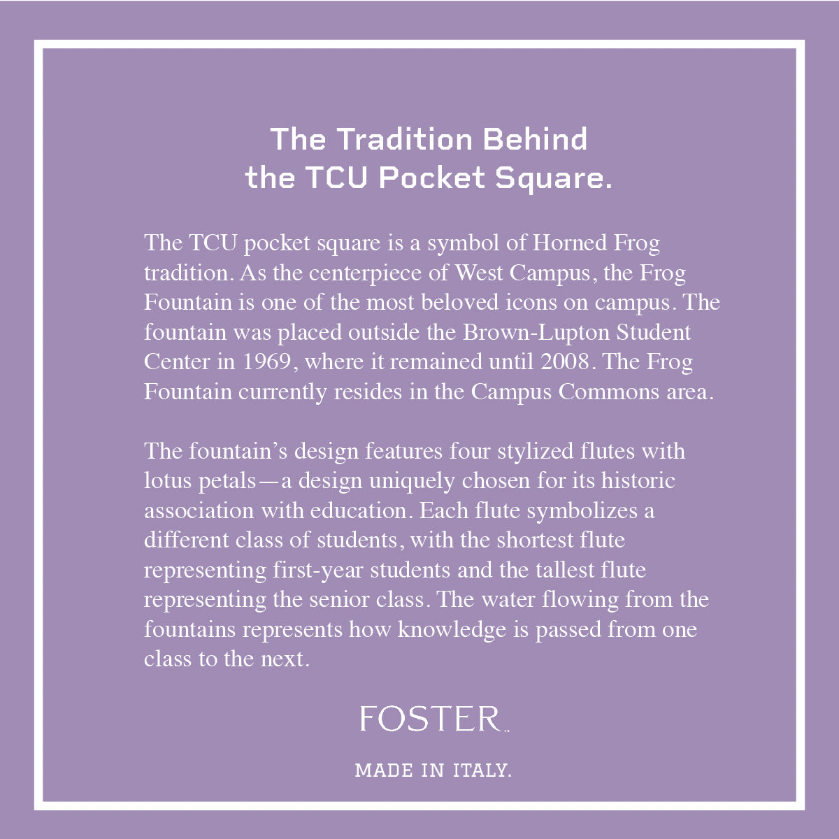 TCU Horned Frogs Men's Silk Pocket Square