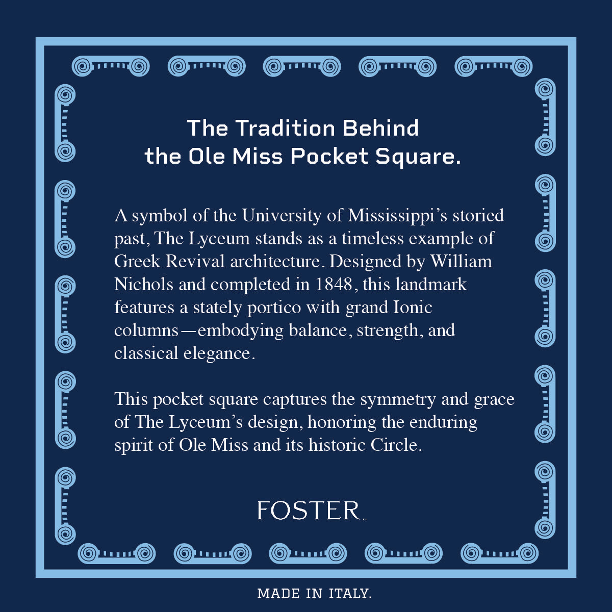 Ole Miss Men's Silk Pocket Square