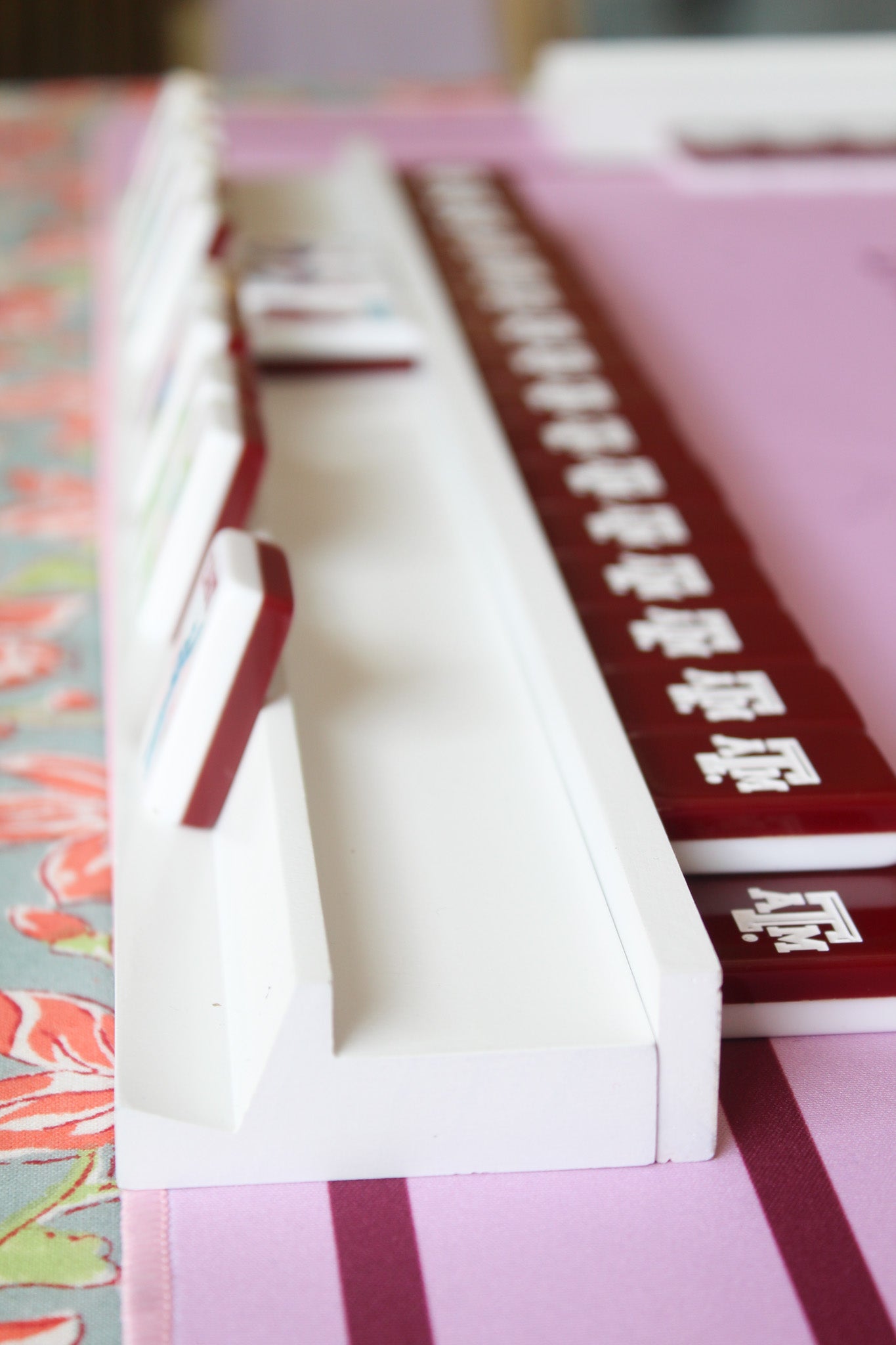 The Gig 'Em Line Mahjong Tiles