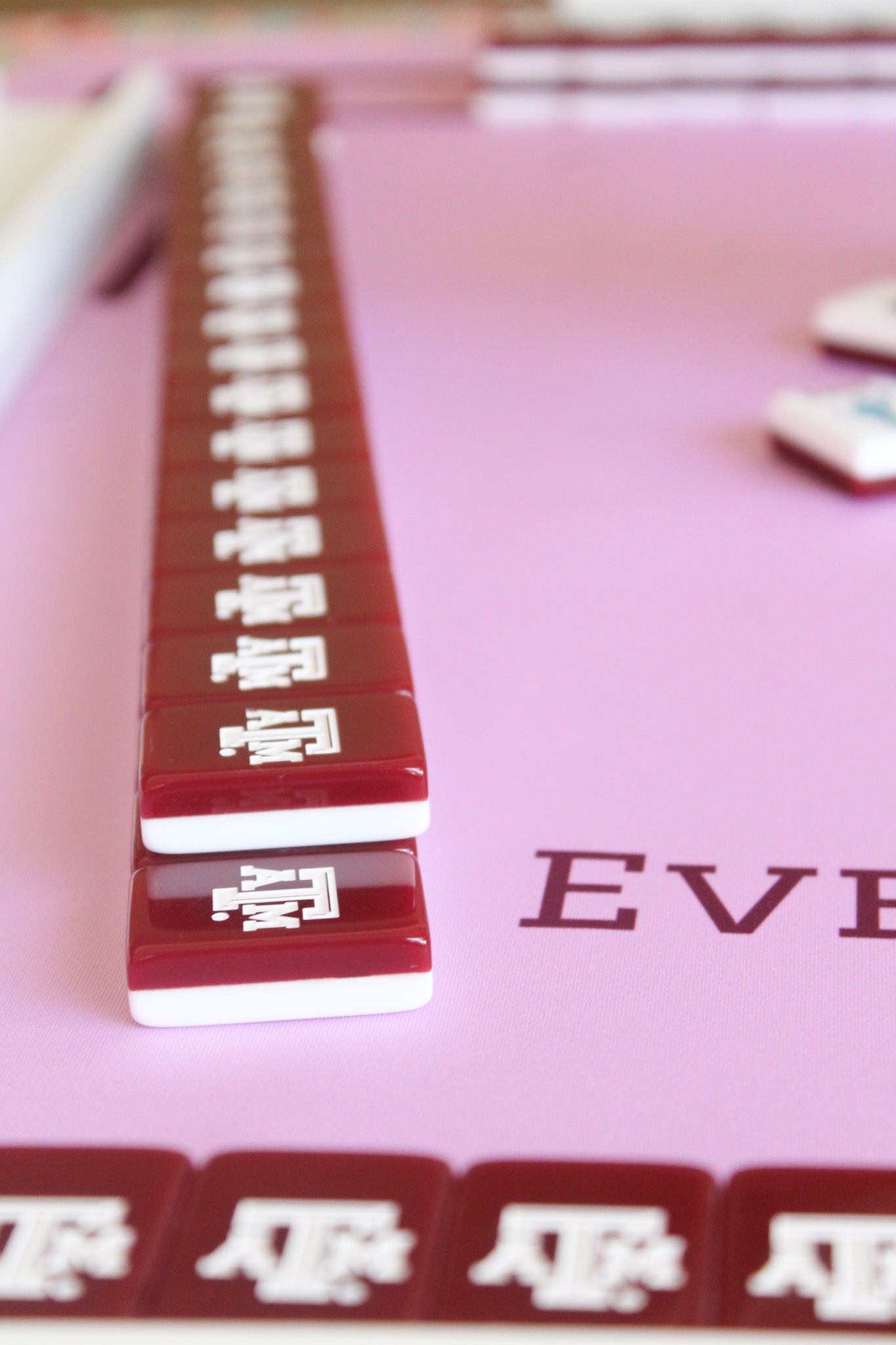 The Gig 'Em Line Mahjong Tiles