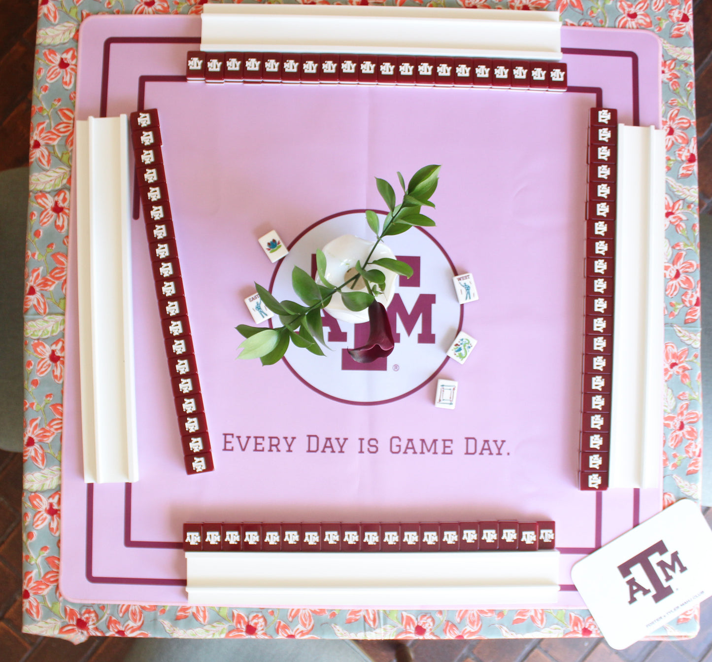 The Gig 'Em Line Mahjong Mat