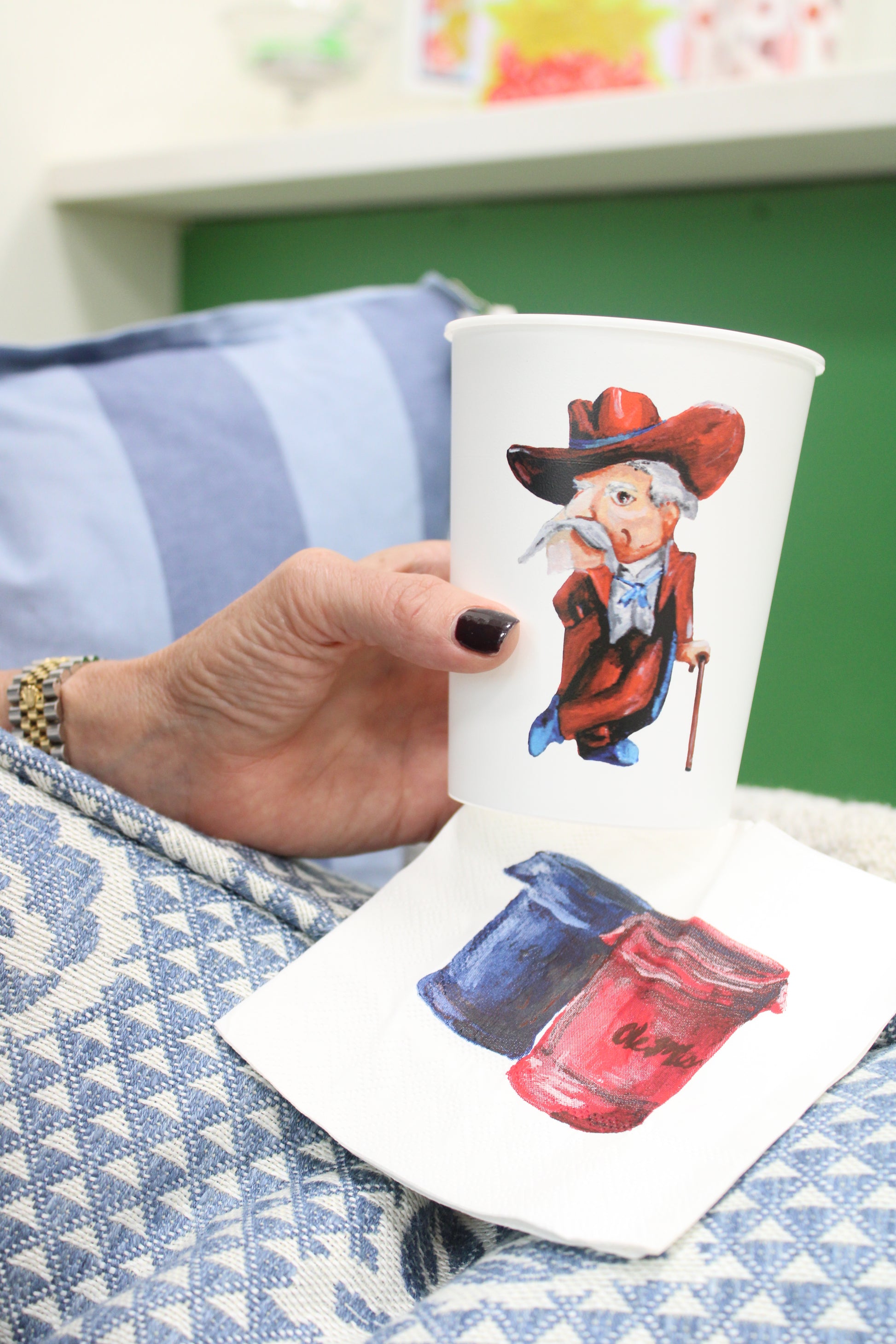 Ole Miss Reusable Cup Set and Paper Napkins