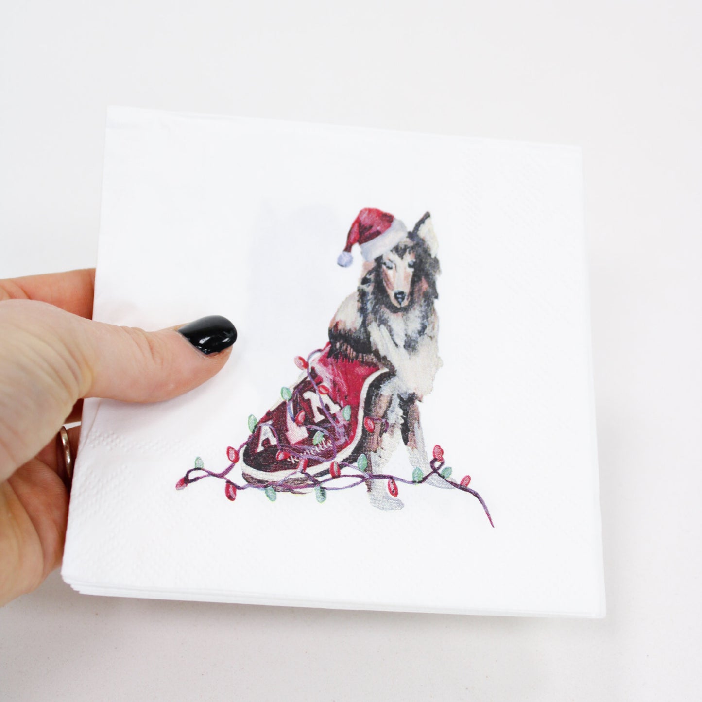 FOSTER Christmas Reveille Texas A&M napkins