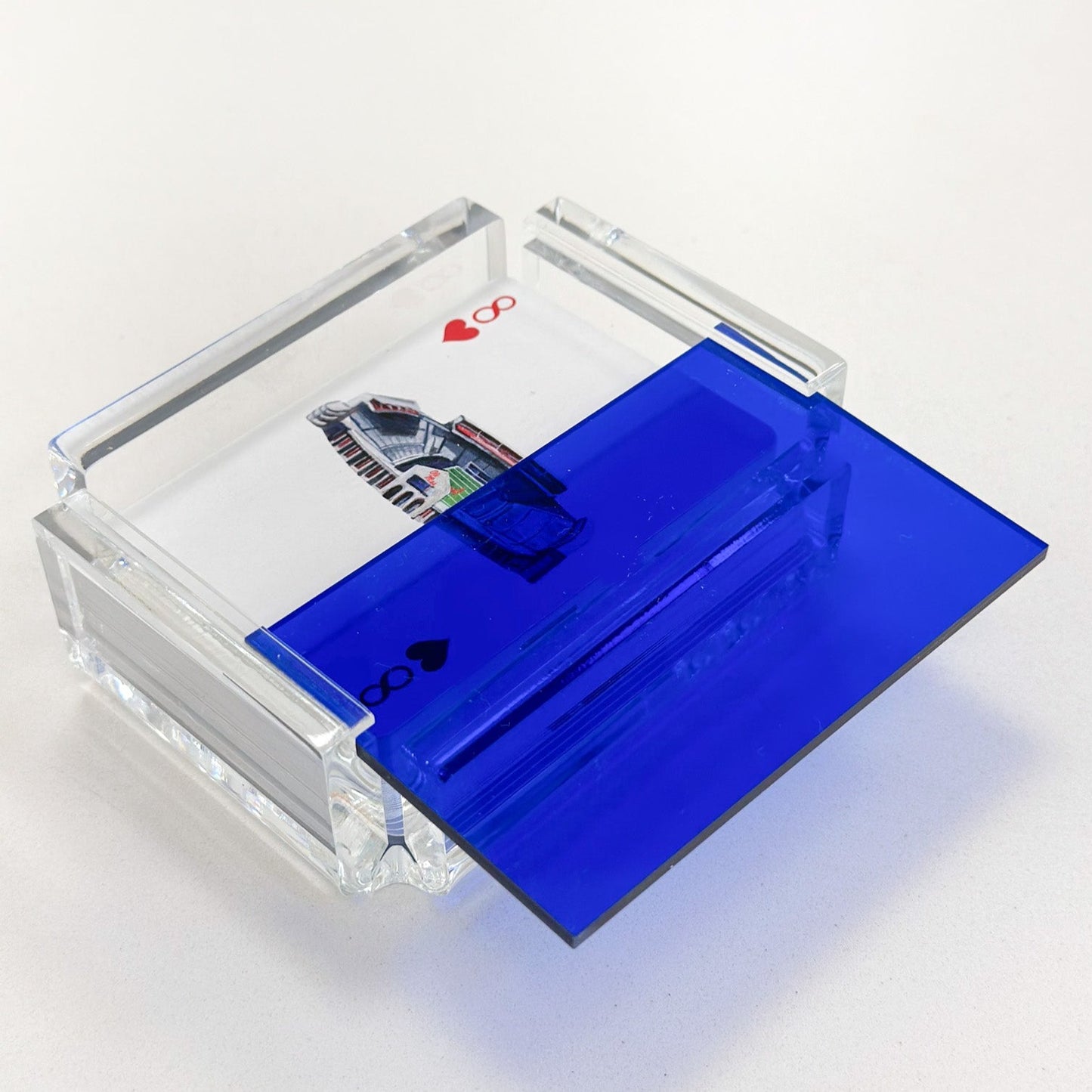 Royal Blue Acrylic Single Deck Card Case