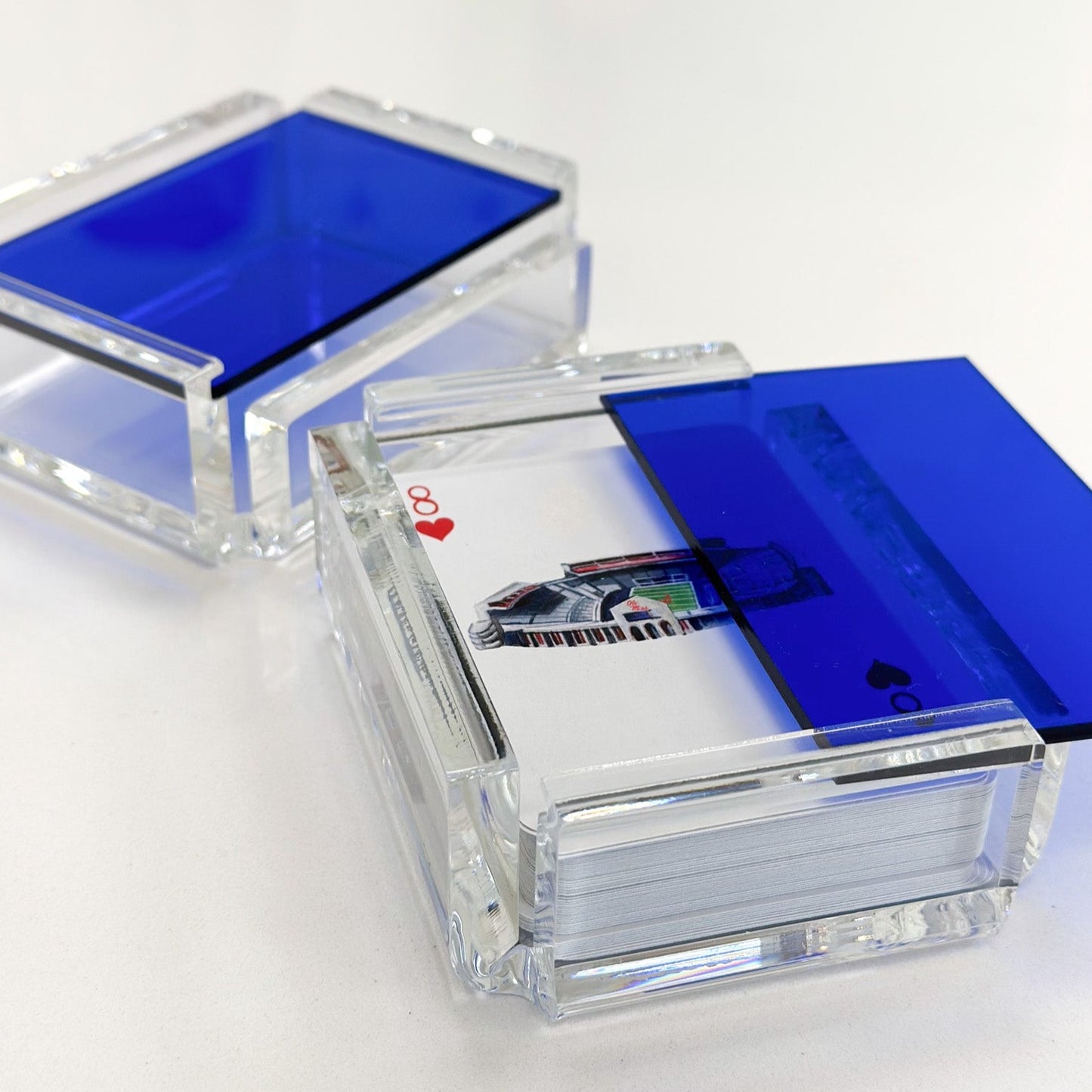 Royal Blue Acrylic Single Deck Card Case