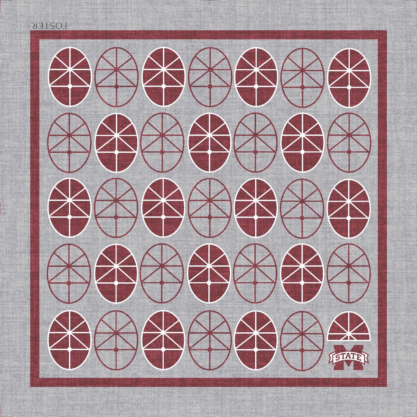 Mississippi State Men's Silk Pocket Square