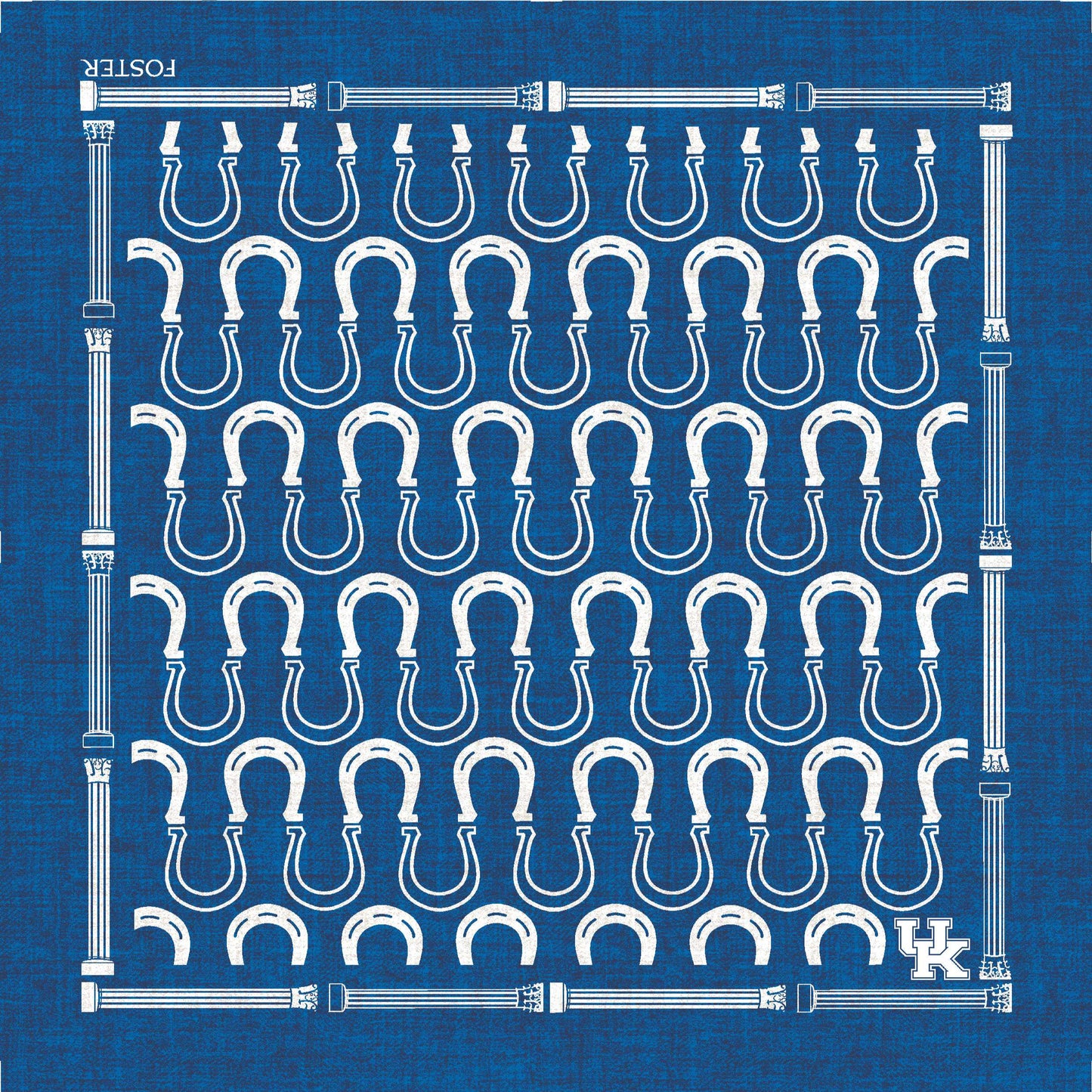 University of Kentucky Men's Silk Pocket Square