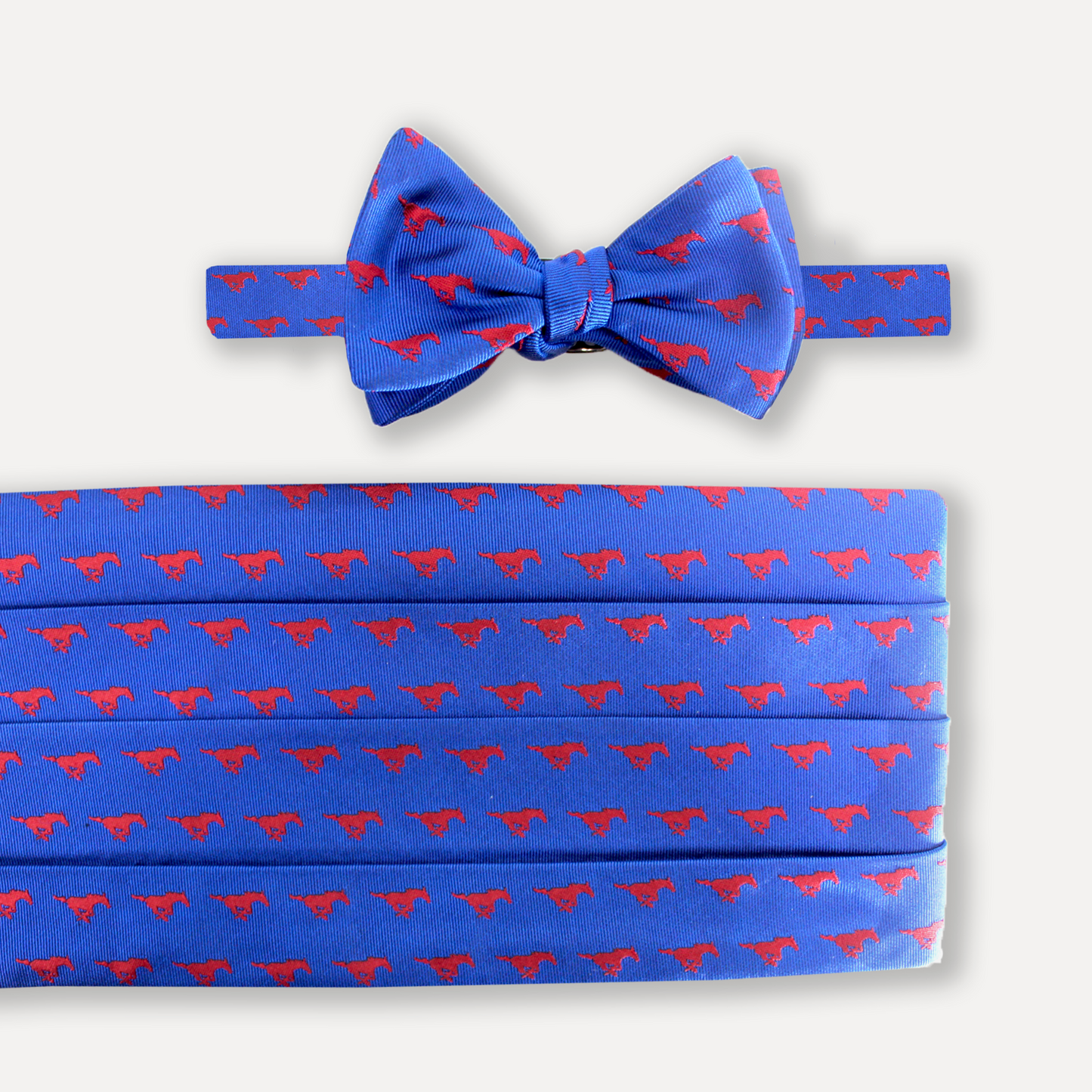 SMU Mustangs Silk Cummerbund Set
