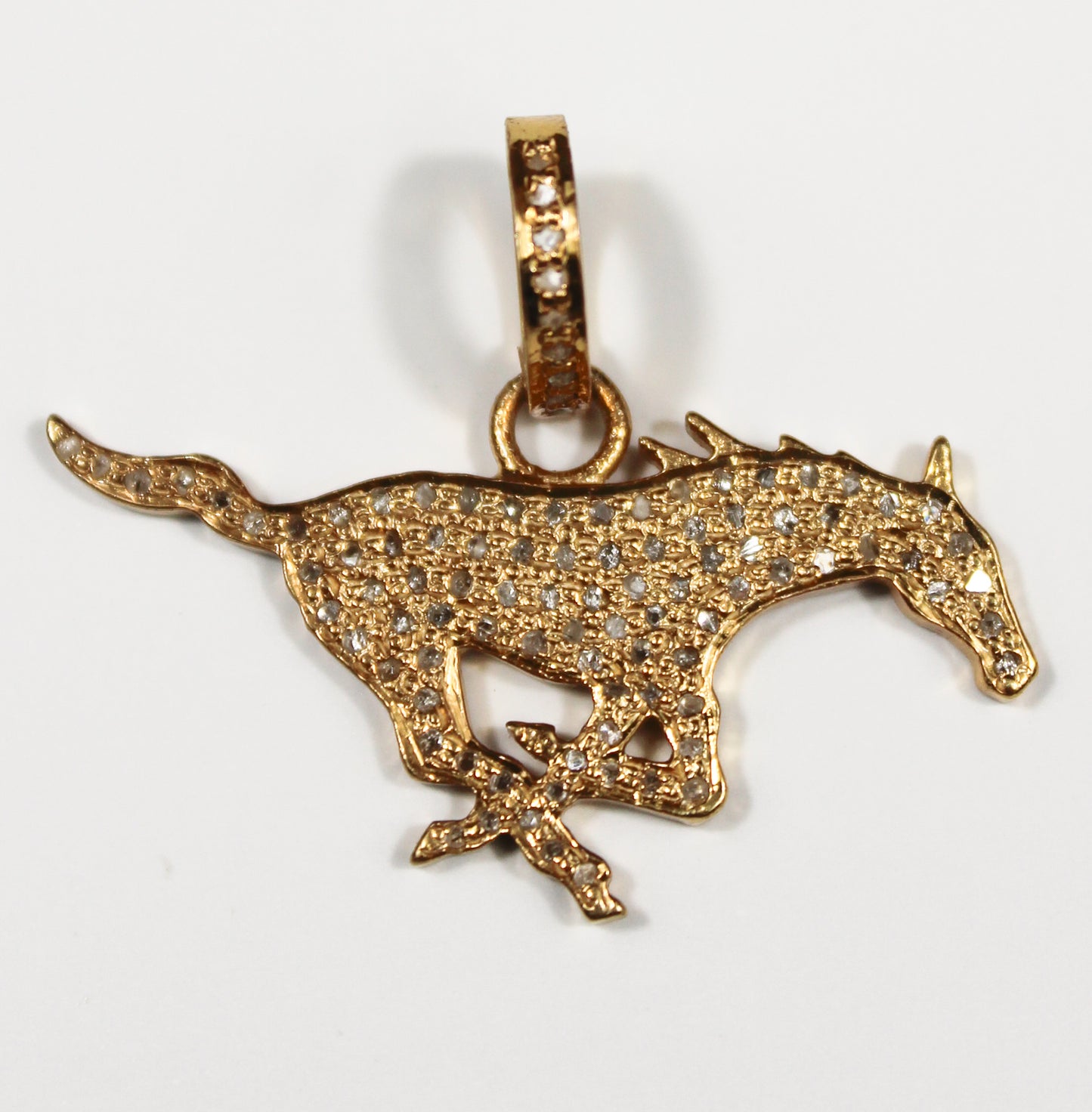 SMU Mustang Diamond Pendant
