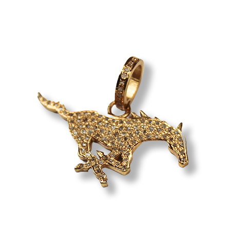 SMU Mustang Diamond Pendant