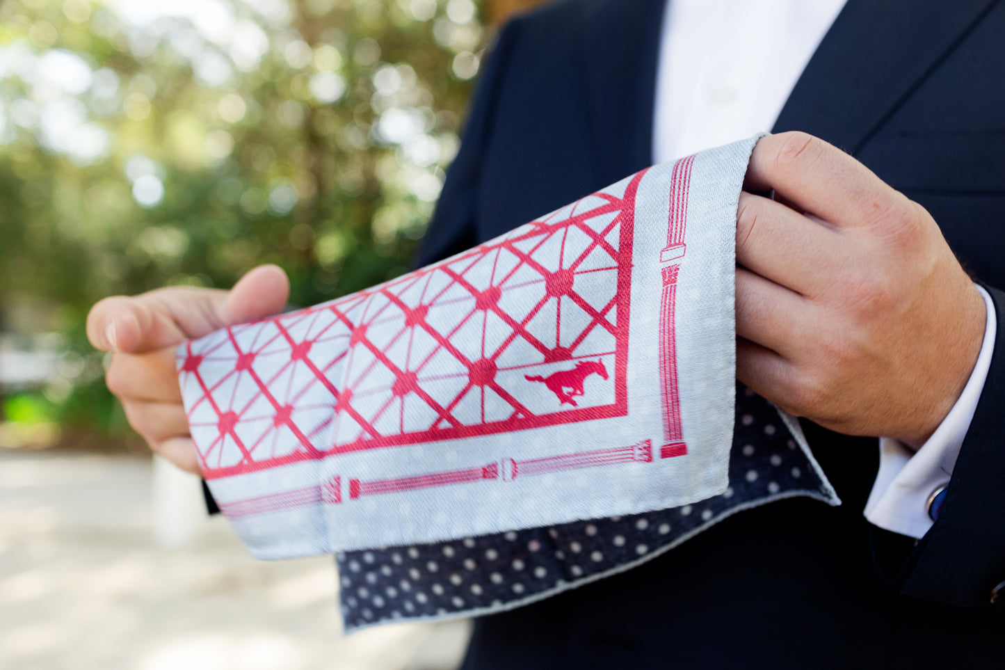 SMU Silk Pocket Square