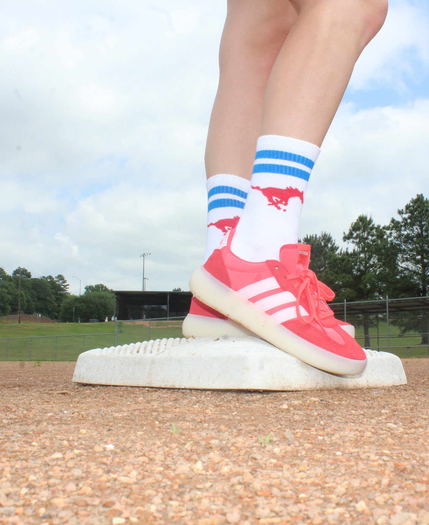 SMU Mustangs Collegiate Retro Crew Socks