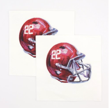 Red Football Helmet Napkin Set