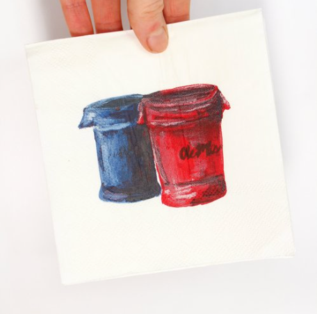 Ole Miss Trashcan Friday Napkin Set