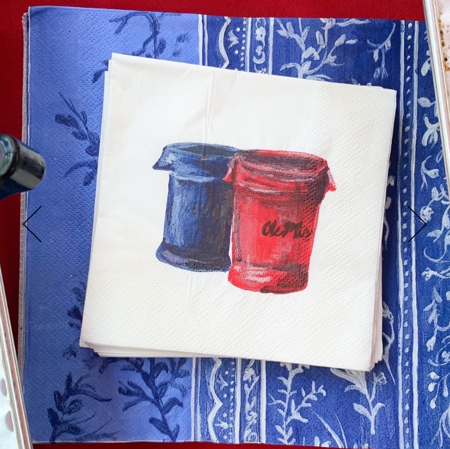 Ole Miss Trashcan Friday Napkin Set