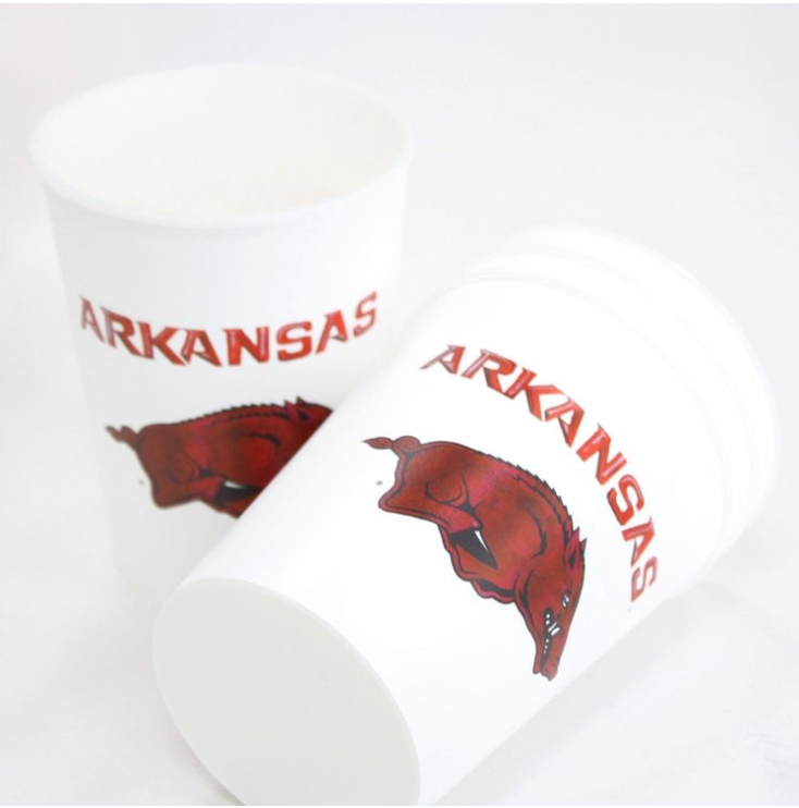Arkansas Razorbacks reusable plastic cups