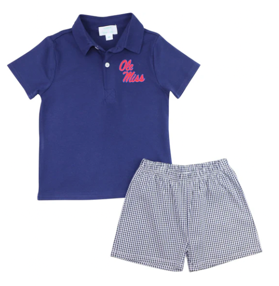 Officially Licensed Ole Miss Polo Short Set