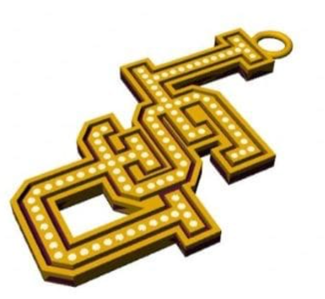 LSU Diamond Pendant