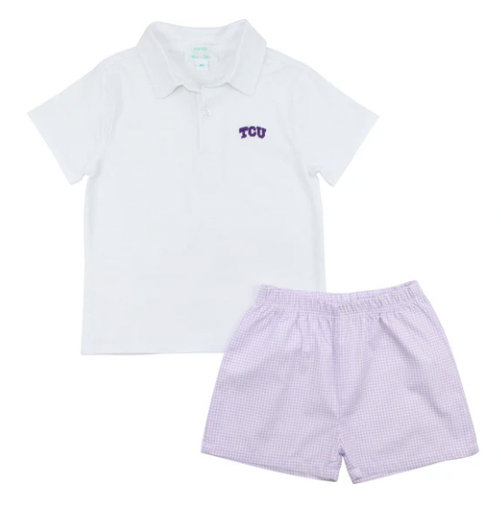 Officially Licensed TCU Polo Short Set