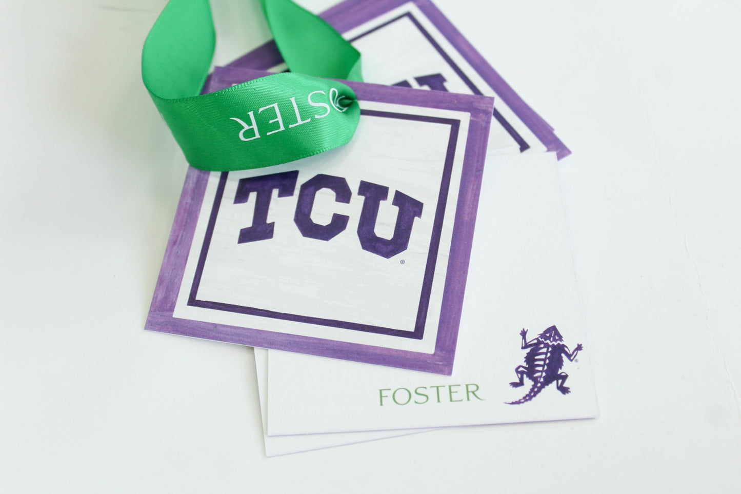 TCU logo gift tags by FOSTER