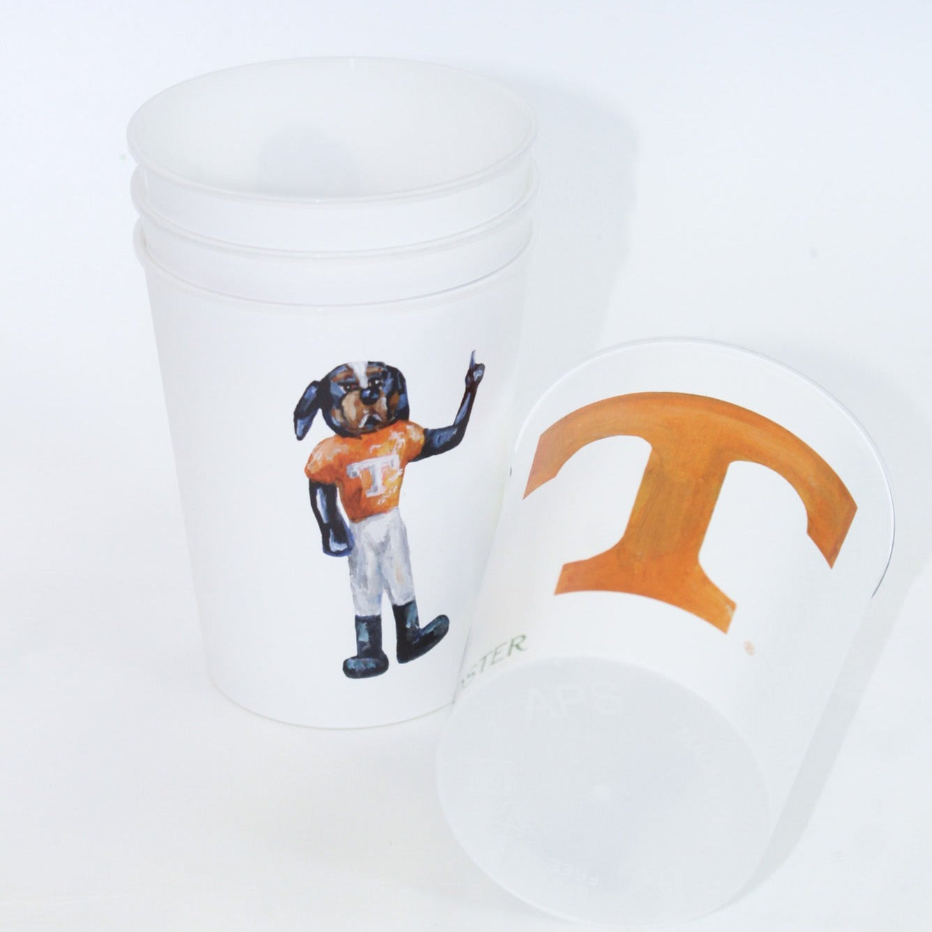 University of Tennessee Reusable Cup Set. TN plastic cup set.