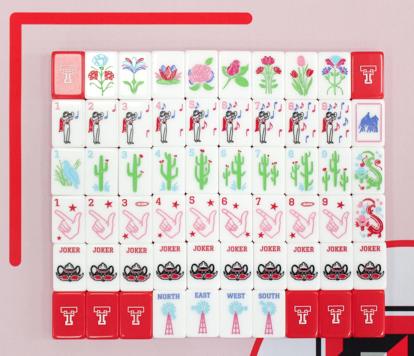 The Wreck 'Em Line Mahjong Tiles