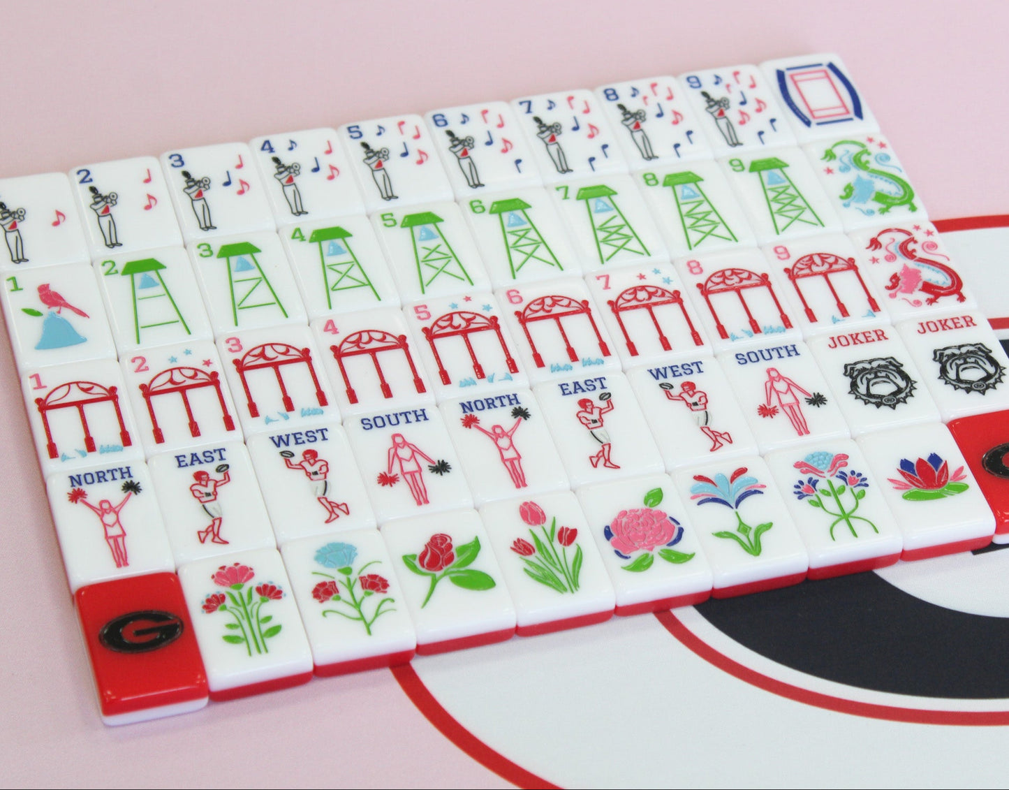 The Go Dawgs Line Mahjong Tiles