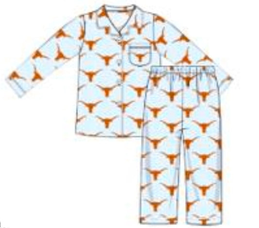 Texas Longhorns Blue Pajama Pant Set